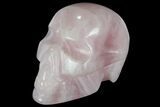 Polished Brazilian Rose Quartz Crystal Skull #95563-1